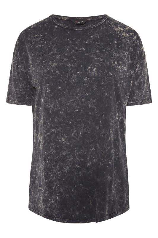 Charcoal Grey Acid Wash Cotton T-Shirt_F.jpg