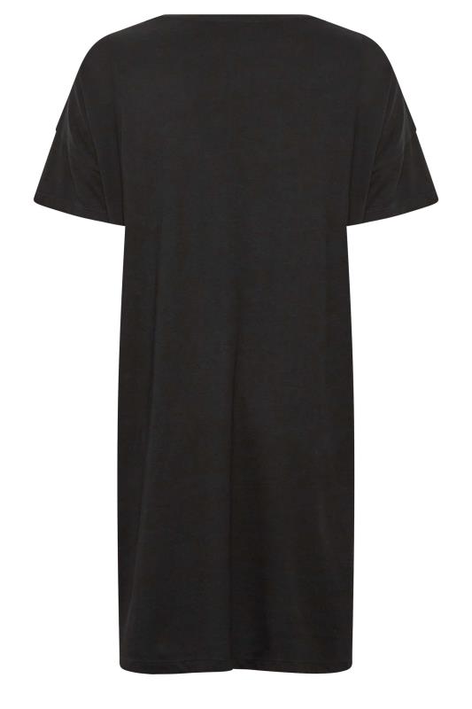 YOURS Curve Black 'My Weekend Outfit' Sleep Tee Nightdress | Yours Clothing  7