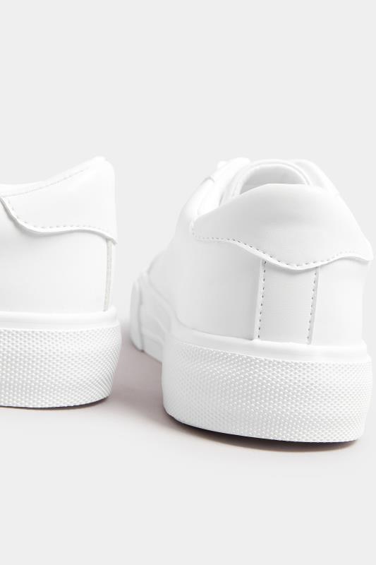 White Glitter Star Trainers In Extra Wide EEE Fit | Yours Clothing 4