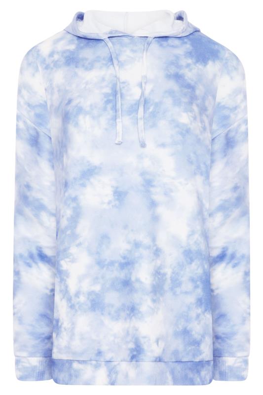 LTS Tall Blue Tie Dye Soft Touch Hoodie 5