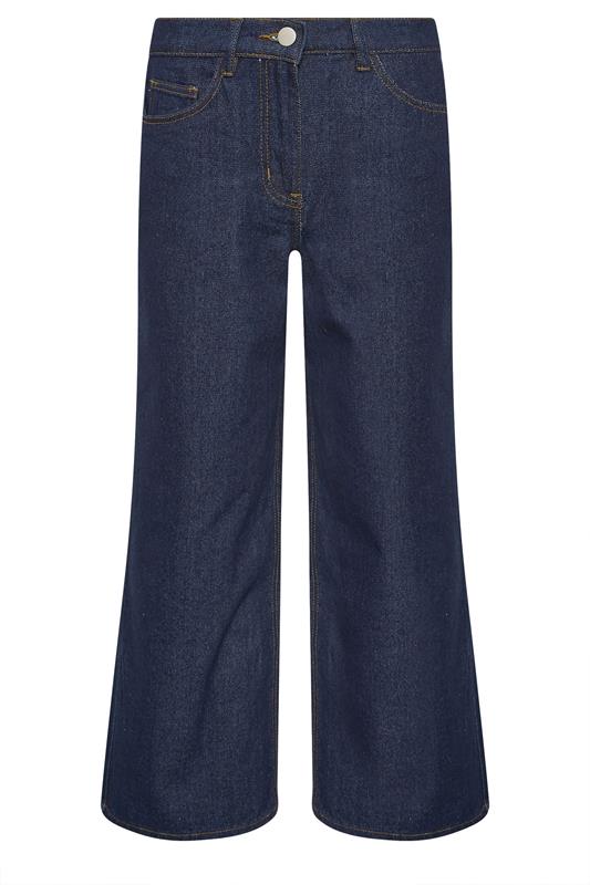 PixieGirl Petite Women's Indigo Blue Elasticated Cotton Wide Leg Jeans | PixieGirl 5