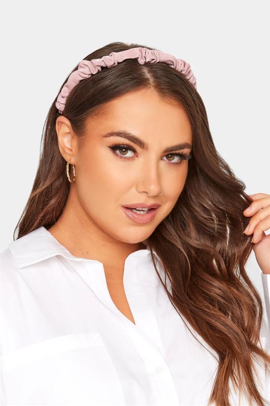 2 PACK White & Pink Ruched Headbands_A.jpg
