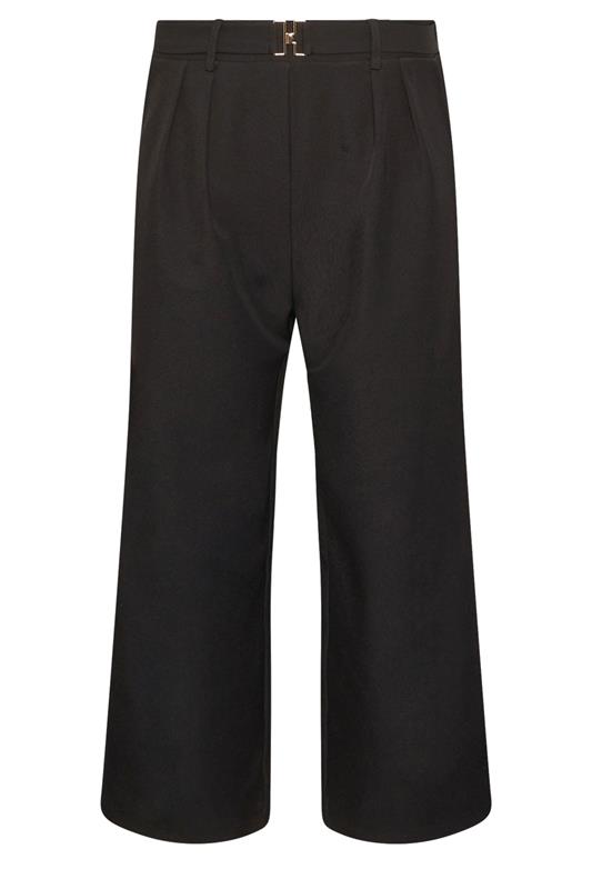 PixieGirl Petite Women's Black Buckle Wide Leg Trousers | PixieGirl 6