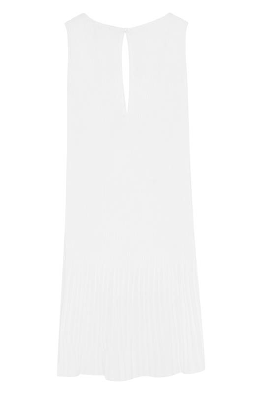 LTS Tall White Sunray Pleated Vest Top 7