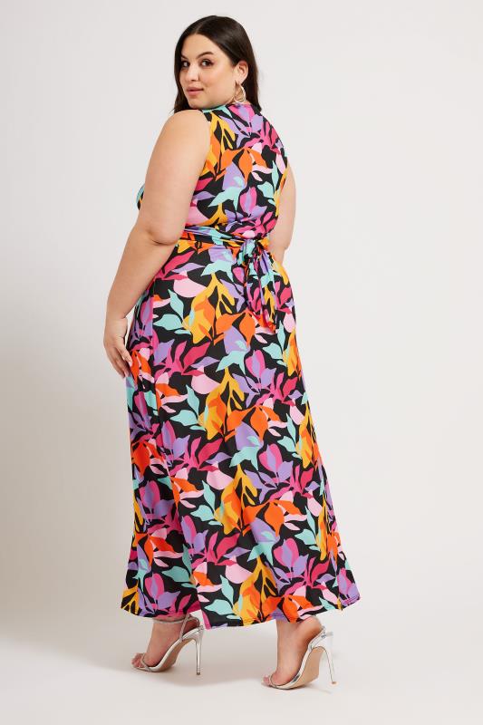 YOURS LONDON Plus Size Black Abstract Print Maxi Dress | Yours Clothing 3