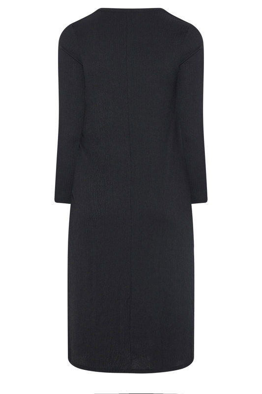 YOURS Plus Size Black Tie Side Midi Dress