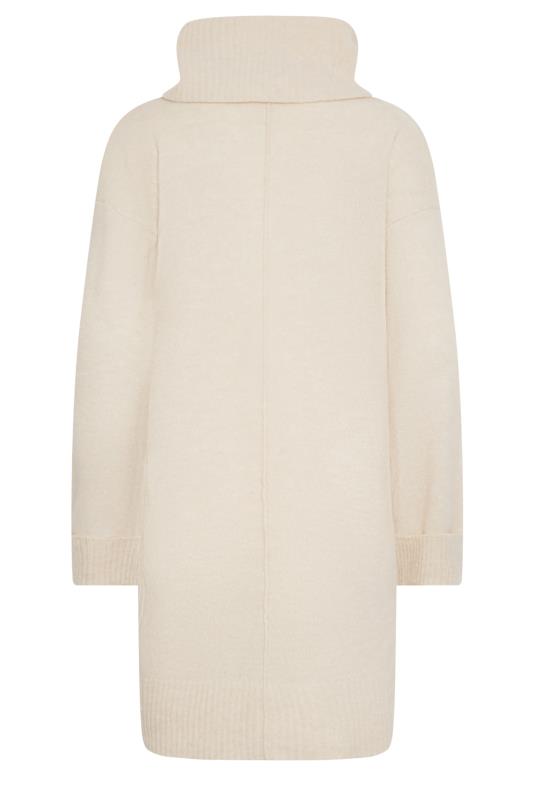 LTS Tall Ivory White Boxy Roll Neck Jumper | Long Tall Sally 8