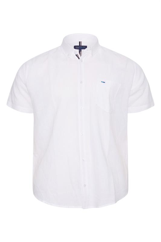 Plus Size  BadRhino Big & Tall White Linen Shirt