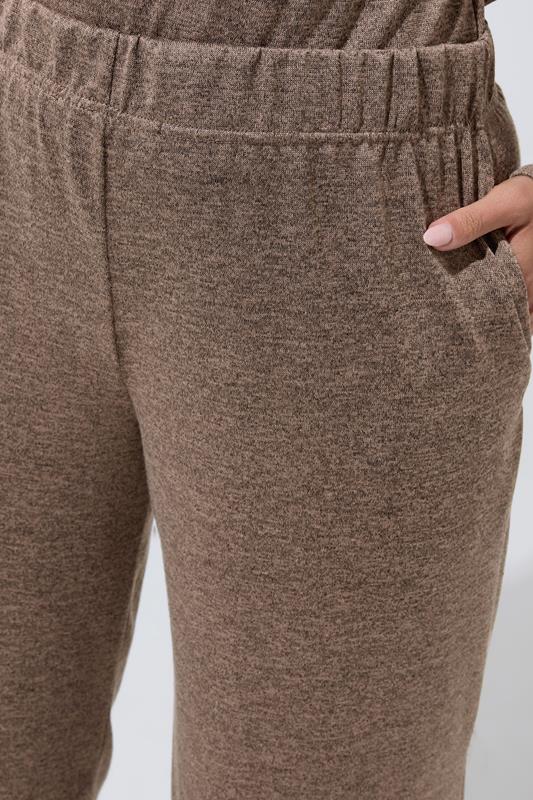 LIMITED COLLECTION Plus Size Natural Brown Wide Leg Trousers | Yours Clothing 4