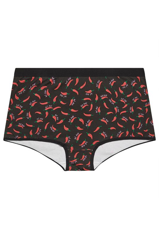 YOURSET 5 PACK Plus Size Black Chili Print Shorts  |Yours Clothing 7