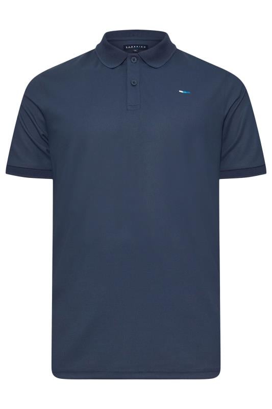 BadRhino Big & Tall Navy Blue Pique Golf Polo Shirt | BadRhino 2