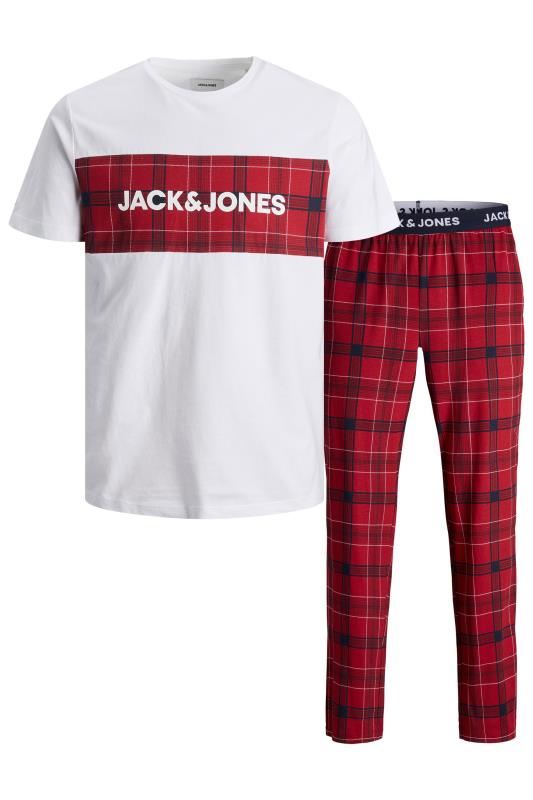 JACK & JONES Big & Tall Red Check Loungewear Set 2