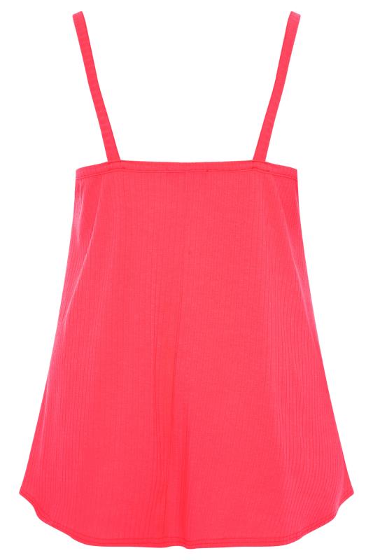 LIMITED COLLECTION Neon Pink Rib Swing Cami Top_BK.jpg