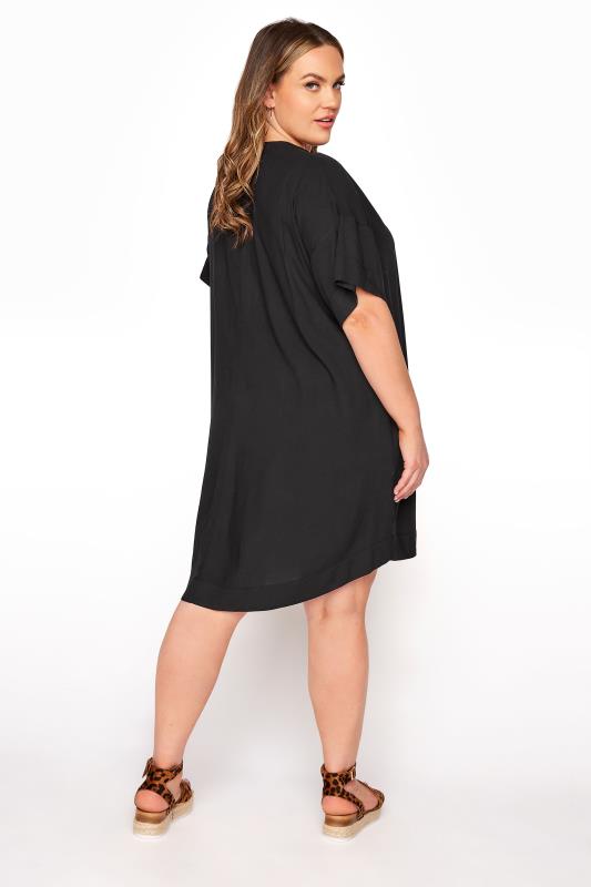 LIMITED COLLECTION Curve Black Notch Neck Summer Throw On Dress_C.jpg