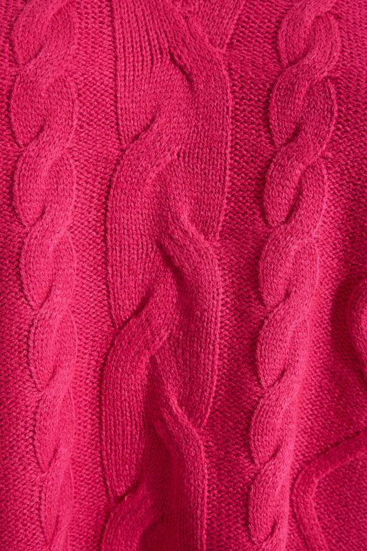 Curve Hot Pink Cable Knit Sweater Vest Top_Z.jpg