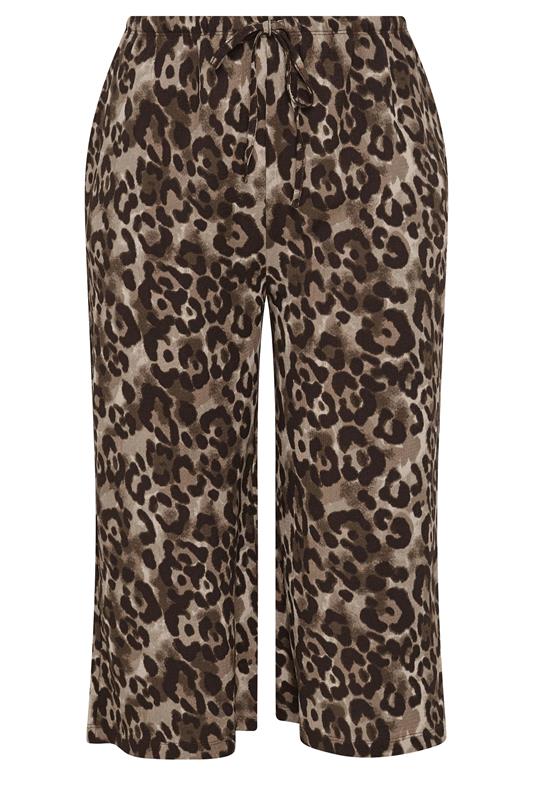 YOURSET Plus Size 2 PACK Black Leopard Textured Culottes | Yours Clothing 9