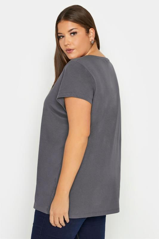 Charcoal Grey Short Sleeve Basic T-Shirt_C.jpg