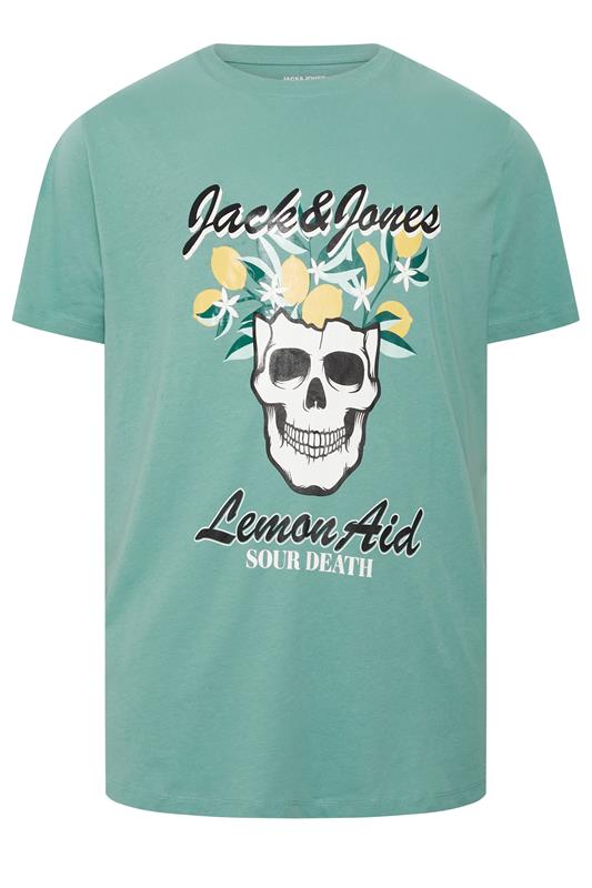  JACK & JONES Big & Tall T-shirt bleu à imprimé graphique « Lemon Aid »