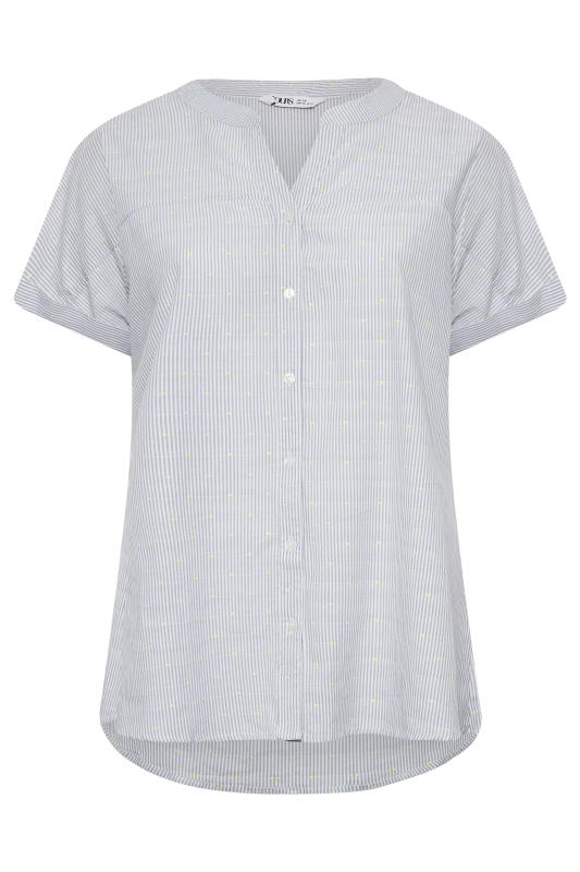 YOURS Plus Size Blue Stripe Print Shirt | Yours Clothing 6
