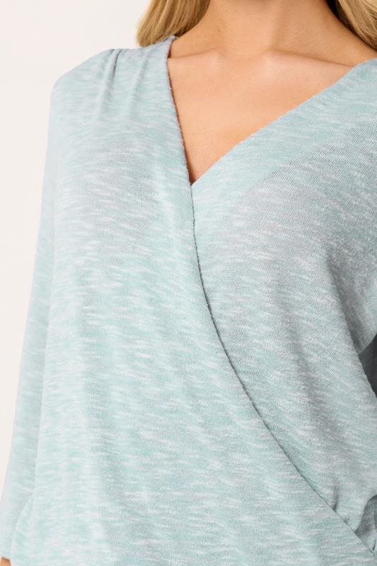 M&Co Light Blue Wrap Top | M&Co 4