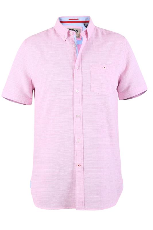 Plus Size  D555 Big & Tall Pink Short Sleeve Shirt