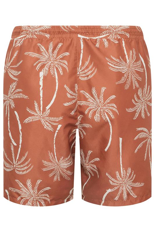 BadRhino Big & Tall Clay Orange Palm Tree Swim Shorts | BadRhino 9
