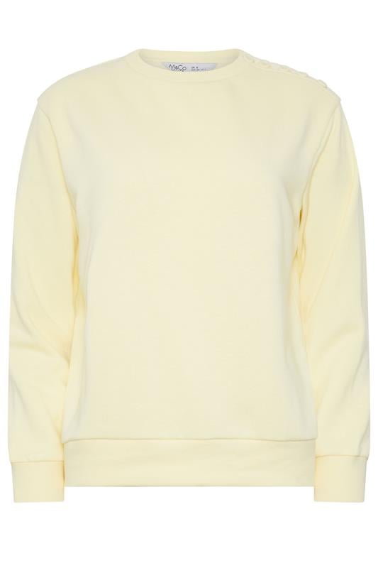 M&Co Petite Yellow Button Detail Sweatshirt | M&Co 5