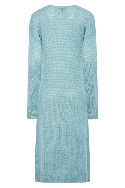 LTS Tall Women's Denim Blue Knitted Midi Dress | Long Tall Sally 6
