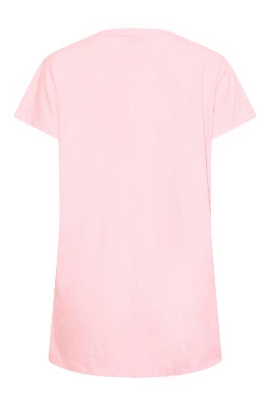 Plus Size Pink Placket Pyjama Top | Yours Clothing  7