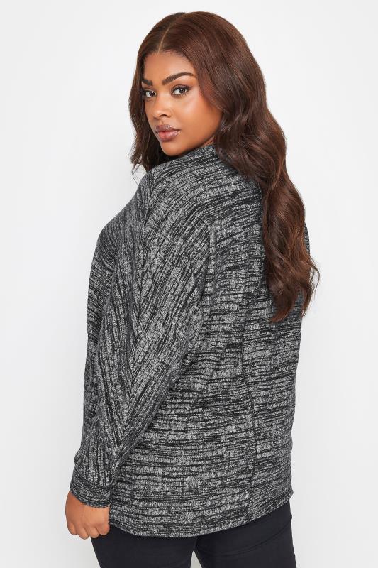 YOURS Plus Size Black Soft Touch Front Seam Jumper | Yours Clothing 3