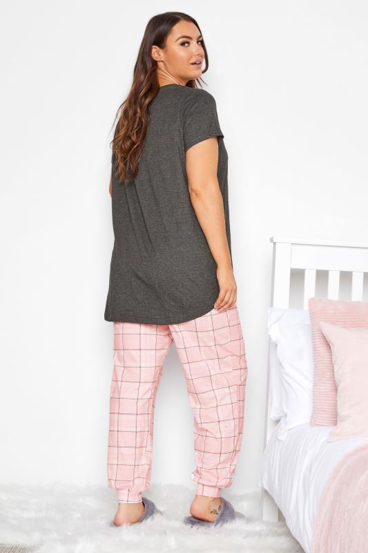 DISNEY Curve Grey Eeyore 'Shhh I'm Dreaming' Check Print Pyjama Set_C.jpg