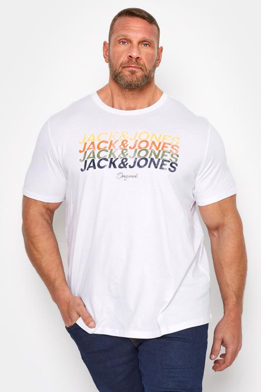 JACK & JONES Big & Tall White Brady T-Shirt 1