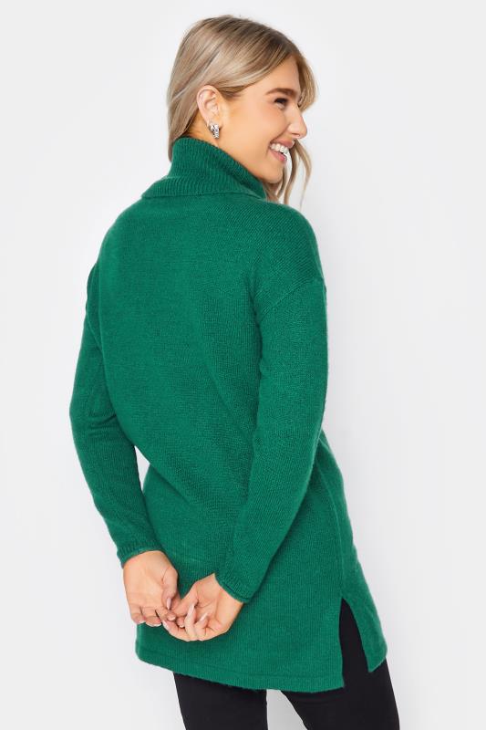 M&Co Teal Green Roll Neck Tunic Jumper | M&Co 4