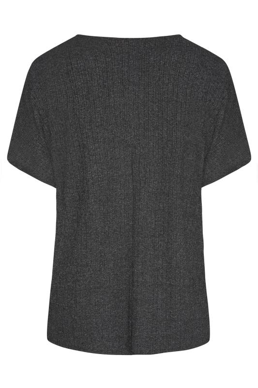 Curve Charcoal Grey Ribbed Swing Top 7