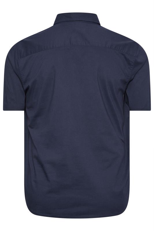 BadRhino Big & Tall Navy Blue Short Sleeve Shirt 4