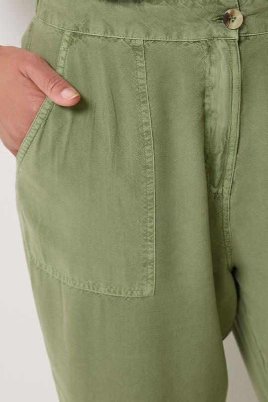 M&Co Green Cropped Carpenter Trousers | M&Co 4