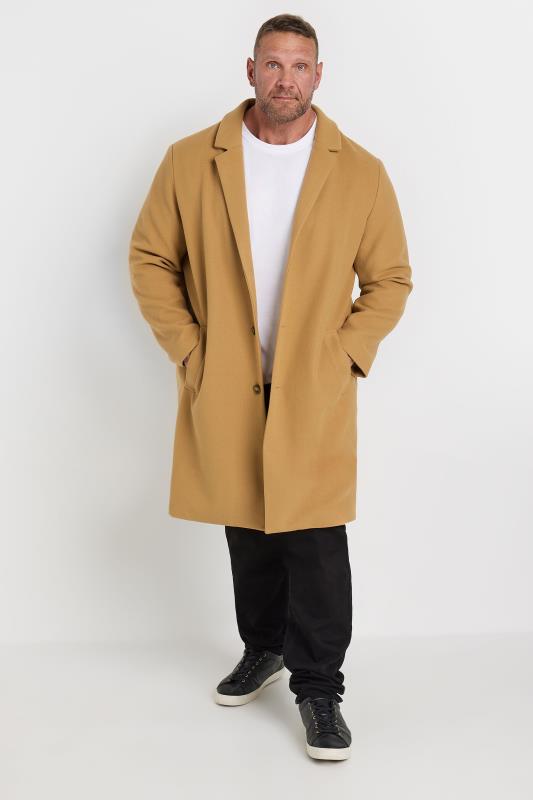 BadRhino Big & Tall Camel Brown Formal Overcoat | BadRhino 2