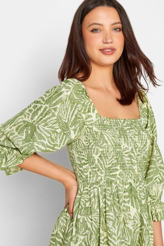 LTS Tall Womens Green Palm Leaf Print Midaxi Dress | Long Tall Sally 4