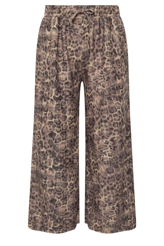 YOURS Plus Size Natural Brown Leopard Print Trousers | Yours Clothing 6