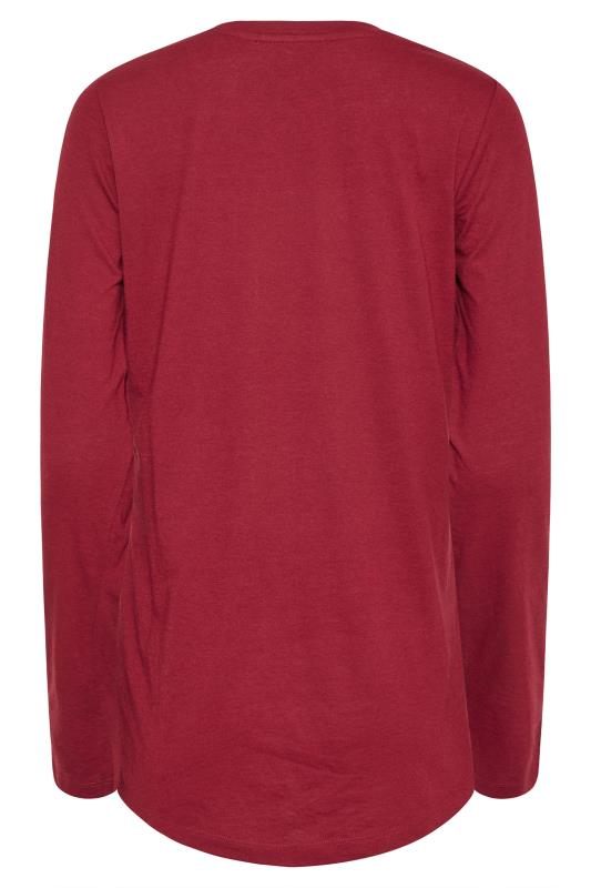 LTS Tall Dark Red Long Sleeve T-Shirt 6