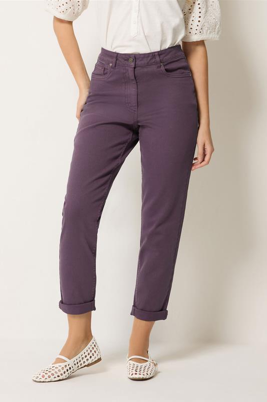 M&Co Berry Purple Mom Jeans | M&Co 1