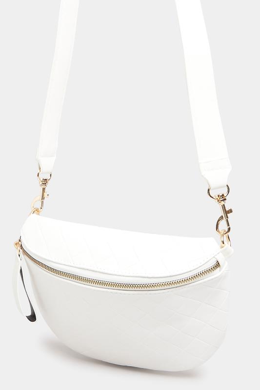  Yours White Quilted Chain Shoulder Bag