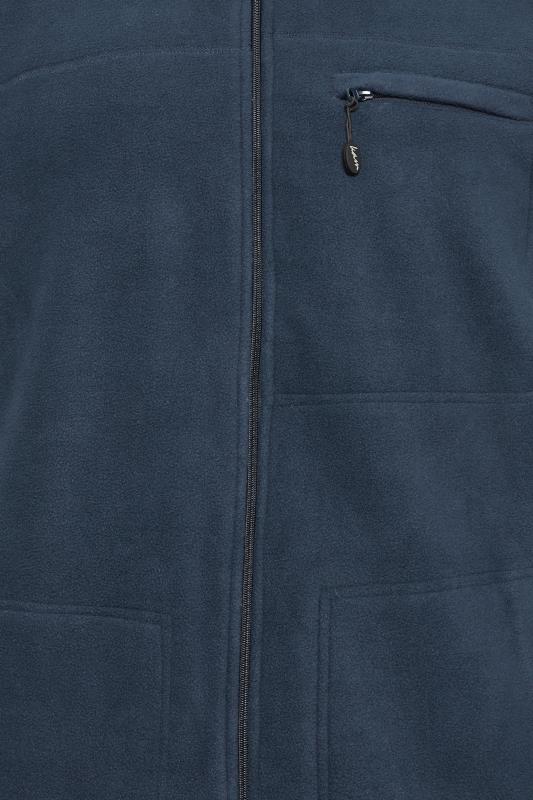 KAM Big & Tall Navy Blue Fleece Jacket | BadRhino 4