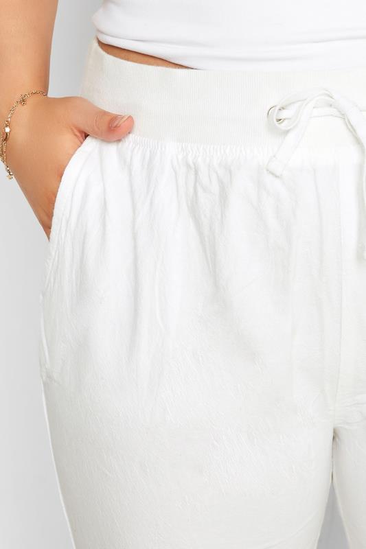 White Cool Cotton Shorts | Yours Clothing 3