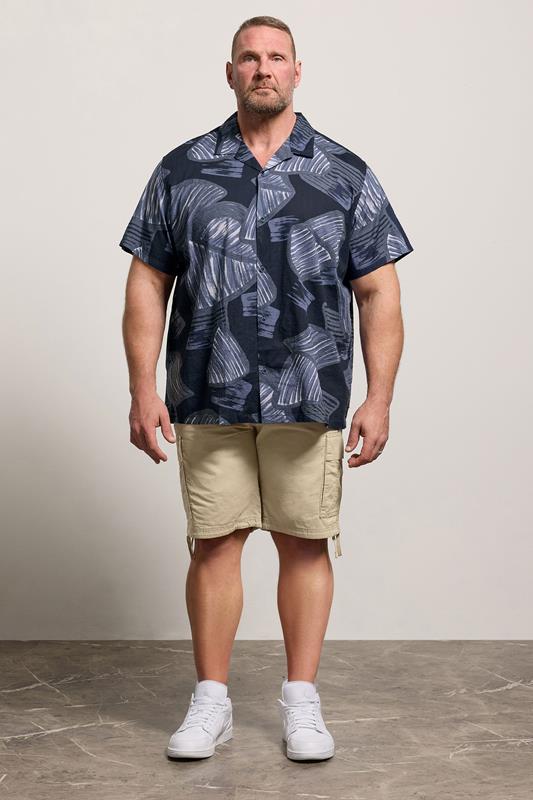 JACK & JONES Big & Tall Crockery Brown Mid Rise Cargo Shorts | BadRhino 1