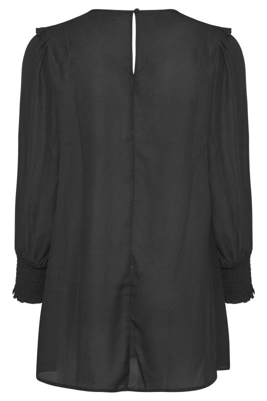 LIMITED COLLECTION Black Frill Neck Blouse_BK.jpg