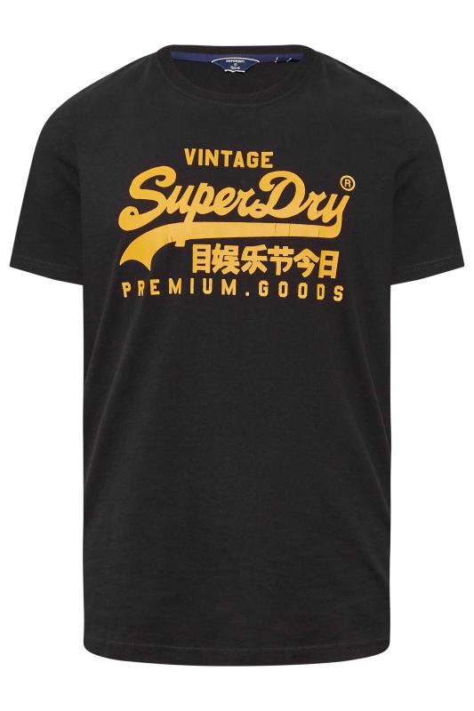 Men's  SUPERDRY Big & Tall Black Vintage Logo Heritage T-Shirt