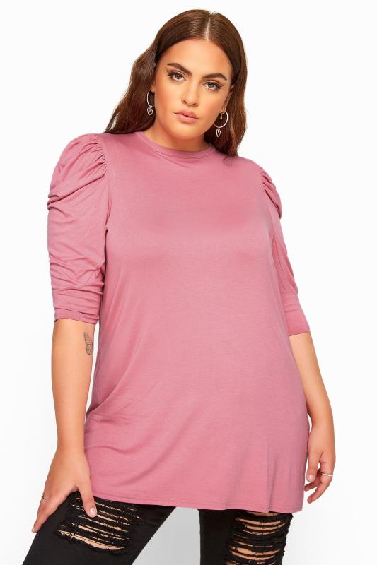 pale pink plus size tops