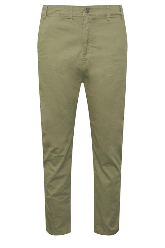 KAM Big & Tall Neutral Green Chino Trousers | BadRhino 2