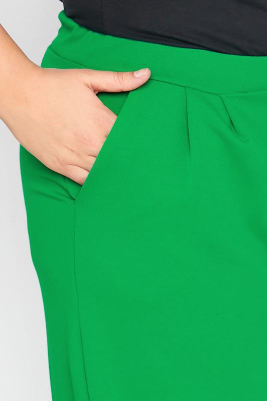 LIMITED COLLECTION Curve Bright Green Wide Leg Trousers_C.jpg